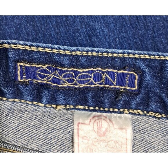 Vintage 80s Sasson High Rise Jeans Size 13 Style 2223 Cut J-3468 Tapered Leg wit - Picture 3 of 10